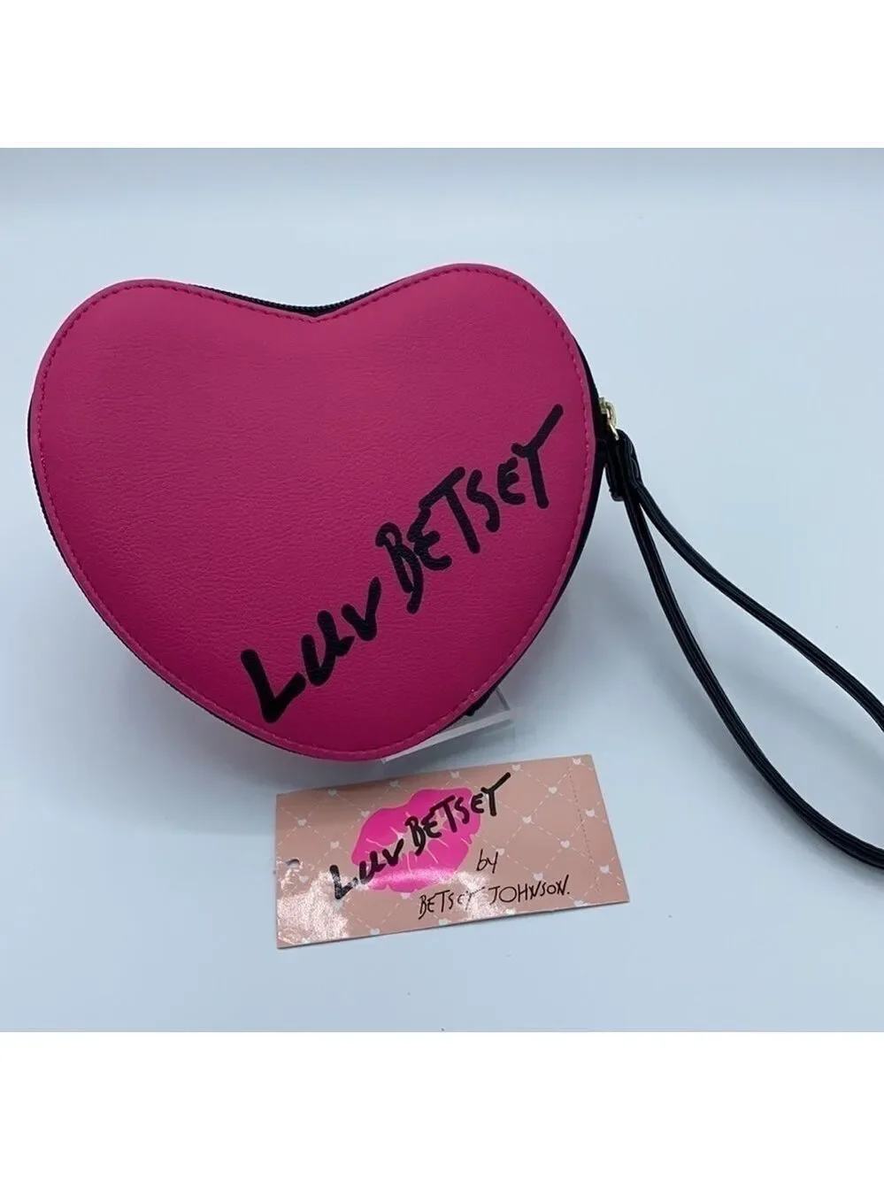 Betsey Johnson Eyes Face Heart Coin Purse Wristlet